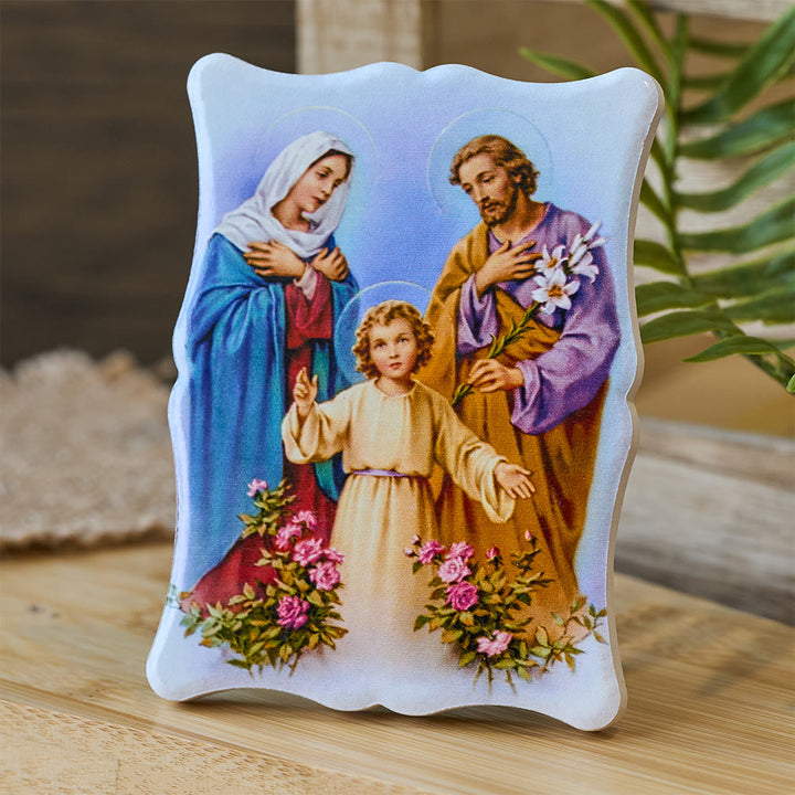 Christianartworkshop Vibrante ornamento in ceramica della Sacra Famiglia: un simbolo di amore e grazia familiare - Sacra Famiglia - image 0