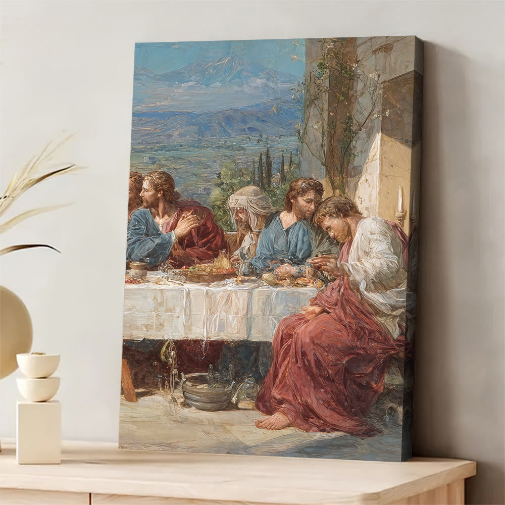 Christianartworkshop Festa sacra con Gesù nella valle serena Set di tele artistiche da parete: Serene Companion of Home Grace - image 7