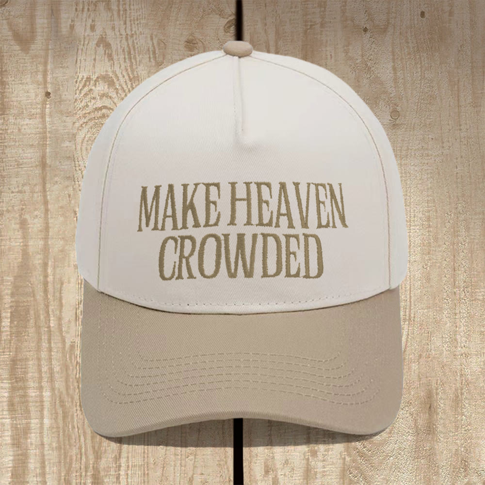 Christianartworkshop Cappellino da baseball strutturato Make Heaven Crowded: indossa la missione del Vangelo - Cachi - image 5