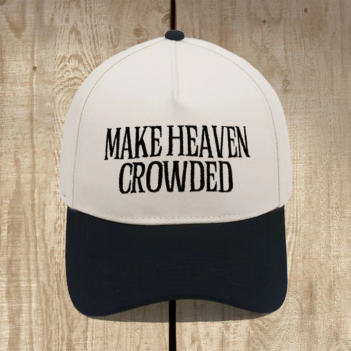 Christianartworkshop Cappellino da baseball strutturato Make Heaven Crowded: indossa la missione del Vangelo - Nero - image 1