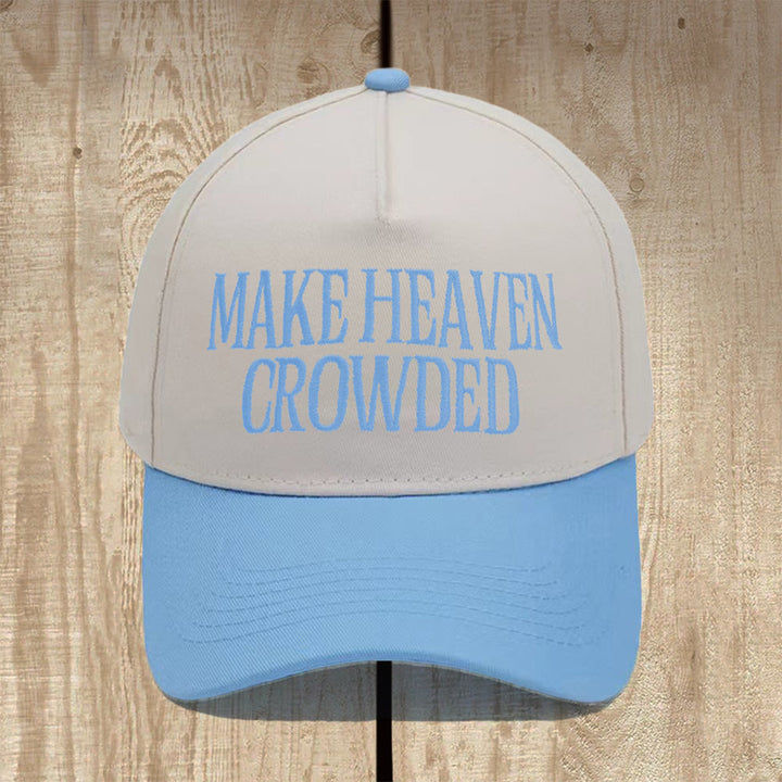 Christianartworkshop Cappellino da baseball strutturato Make Heaven Crowded: indossa la missione del Vangelo - Azzurro cielo - image 13