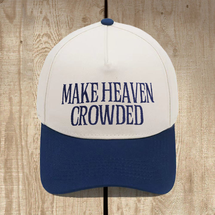 Christianartworkshop Cappellino da baseball strutturato Make Heaven Crowded: indossa la missione del Vangelo - Blu navy - image 8