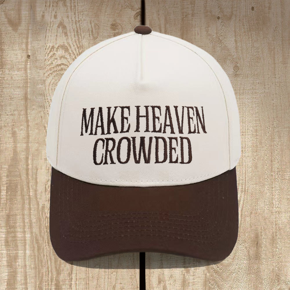 Christianartworkshop Cappellino da baseball strutturato Make Heaven Crowded: indossa la missione del Vangelo - Caffè - image 10
