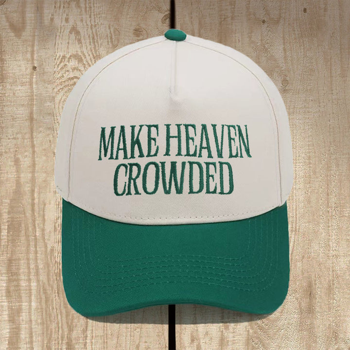 Christianartworkshop Cappellino da baseball strutturato Make Heaven Crowded: indossa la missione del Vangelo - Verde scuro - image 6