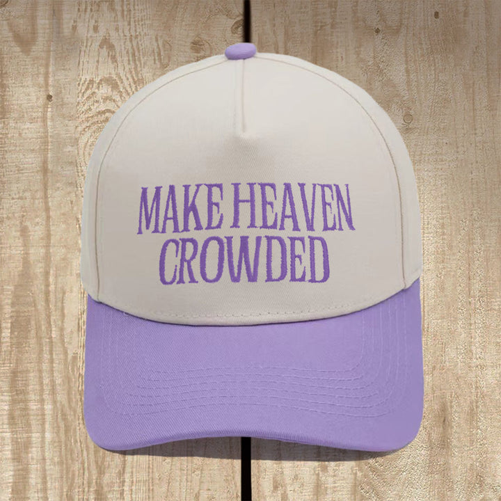 Christianartworkshop Cappellino da baseball strutturato Make Heaven Crowded: indossa la missione del Vangelo - Viola - image 9