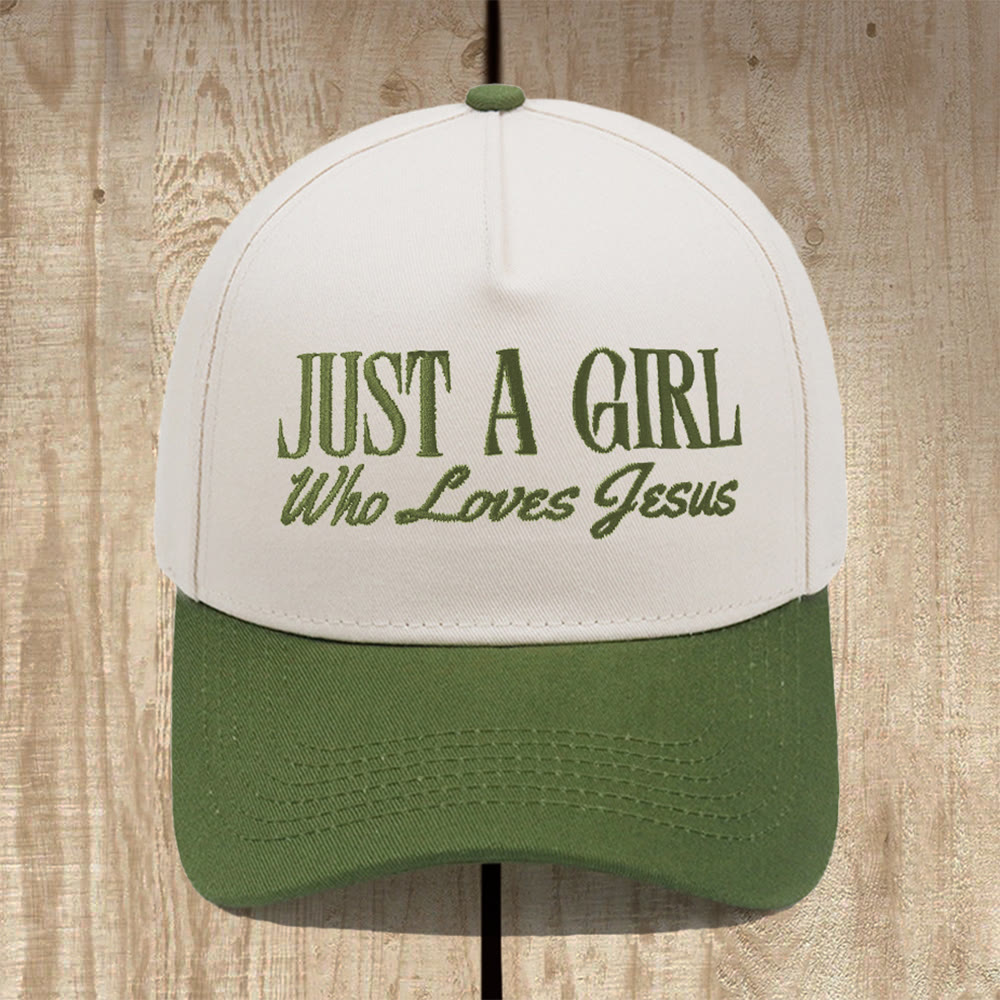 Christianartworkshop Cappellino da baseball strutturato Just A Girl Who Loves Jesus: indossa la tua devozione con orgoglio - Verde scuro - image 11