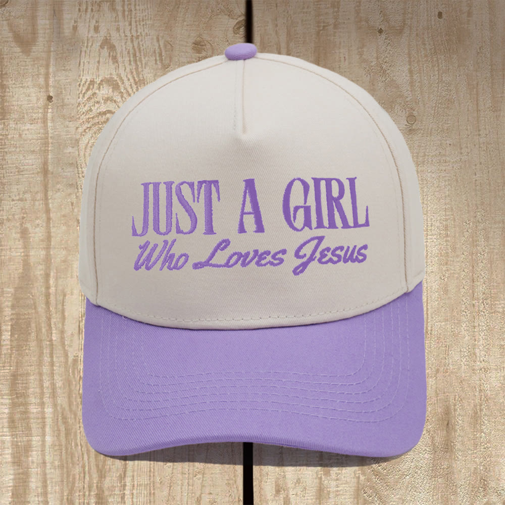 Christianartworkshop Cappellino da baseball strutturato Just A Girl Who Loves Jesus: indossa la tua devozione con orgoglio - Viola - image 6
