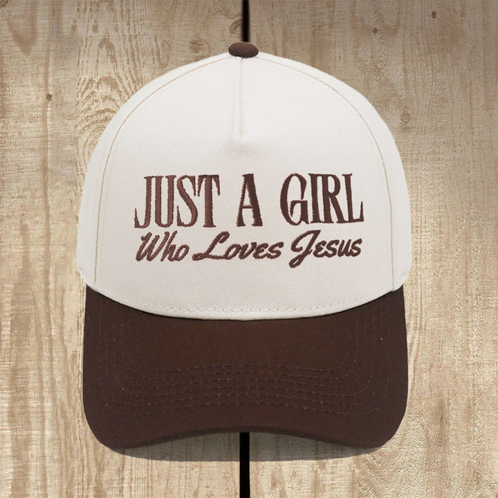 Christianartworkshop Cappellino da baseball strutturato Just A Girl Who Loves Jesus: indossa la tua devozione con orgoglio - Caffè - image 10