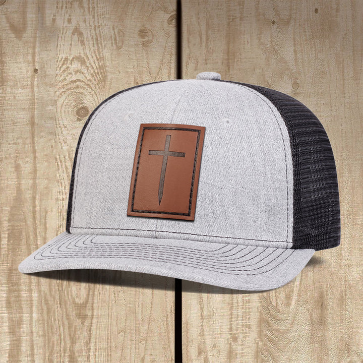 Christianartworkshop Cappellino da camionista Rugged Cross: una testimonianza di fede sicura nella vita quotidiana - Grigio - image 2