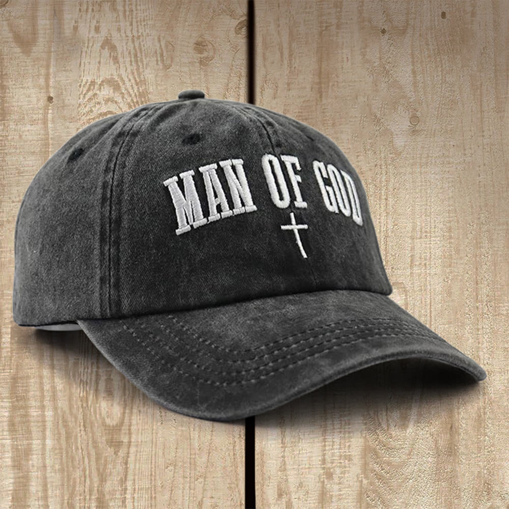 Christianartworkshop Cappellino da baseball in cotone lavato "Man of God": indossa con orgoglio la tua identità divina - image 2