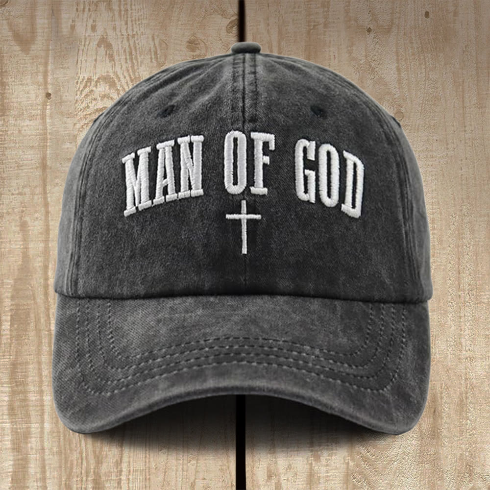 Christianartworkshop Cappellino da baseball in cotone lavato "Man of God": indossa con orgoglio la tua identità divina - image 1