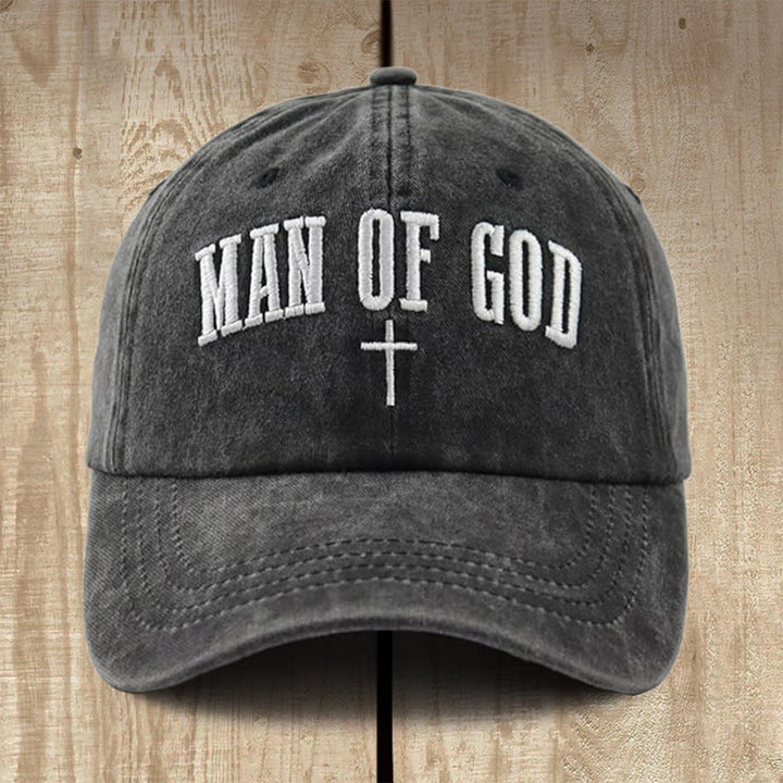 Christianartworkshop Cappellino da baseball in cotone lavato "Man of God": indossa con orgoglio la tua identità divina - image 1