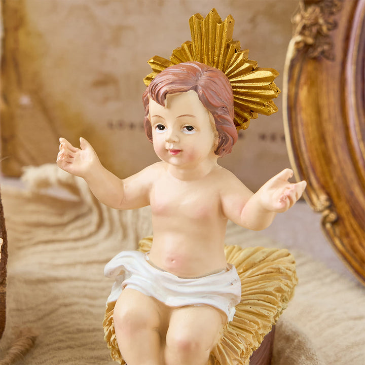 Christianartworkshop Collezione di statuette realistiche del Bambino Gesù nella mangiatoia: un simbolo del sacro miracolo della nascita - image 13