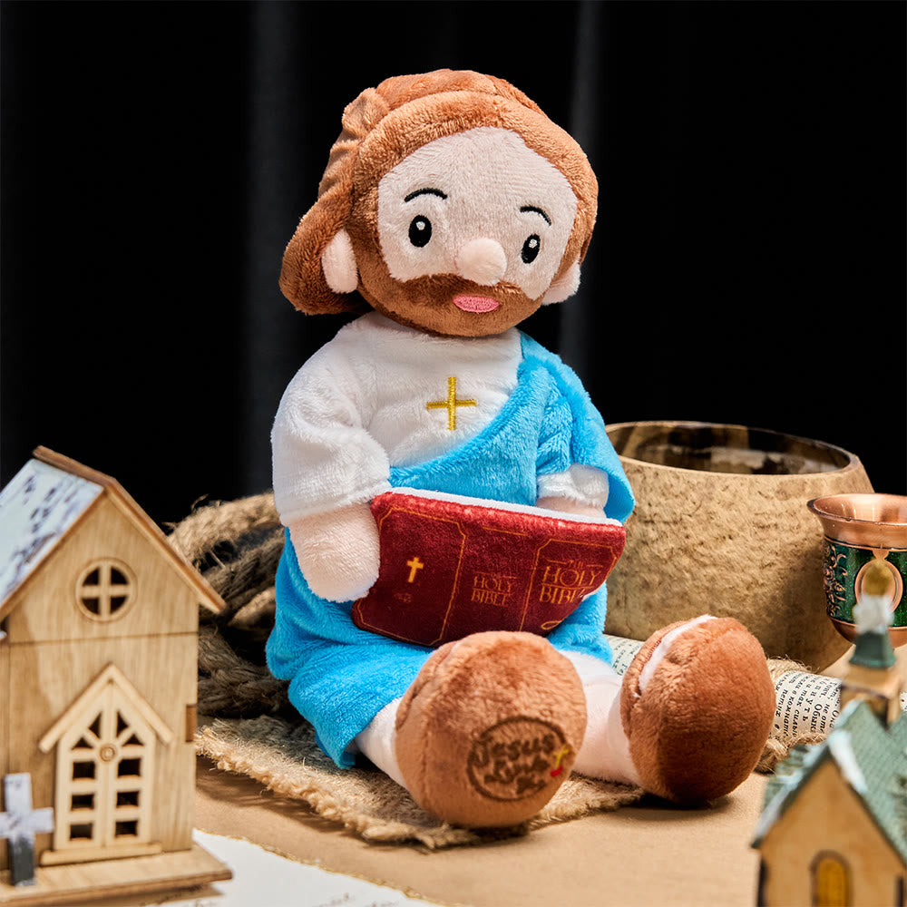 Christianartworkshop Peluche di Gesù con Bibbia: incarna la saggezza divina e il tenero conforto - image 2