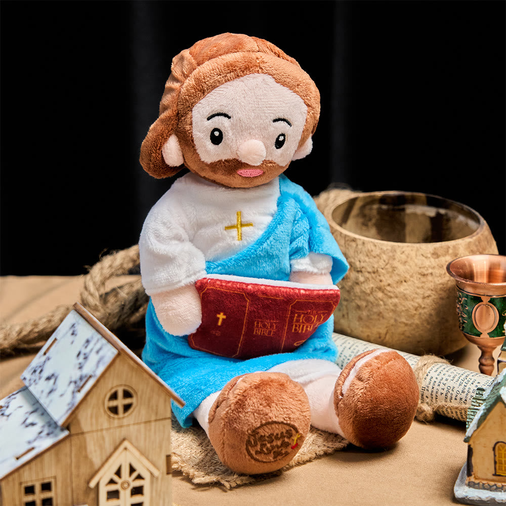 Christianartworkshop Peluche di Gesù con Bibbia: incarna la saggezza divina e il tenero conforto - Gesù - image 0