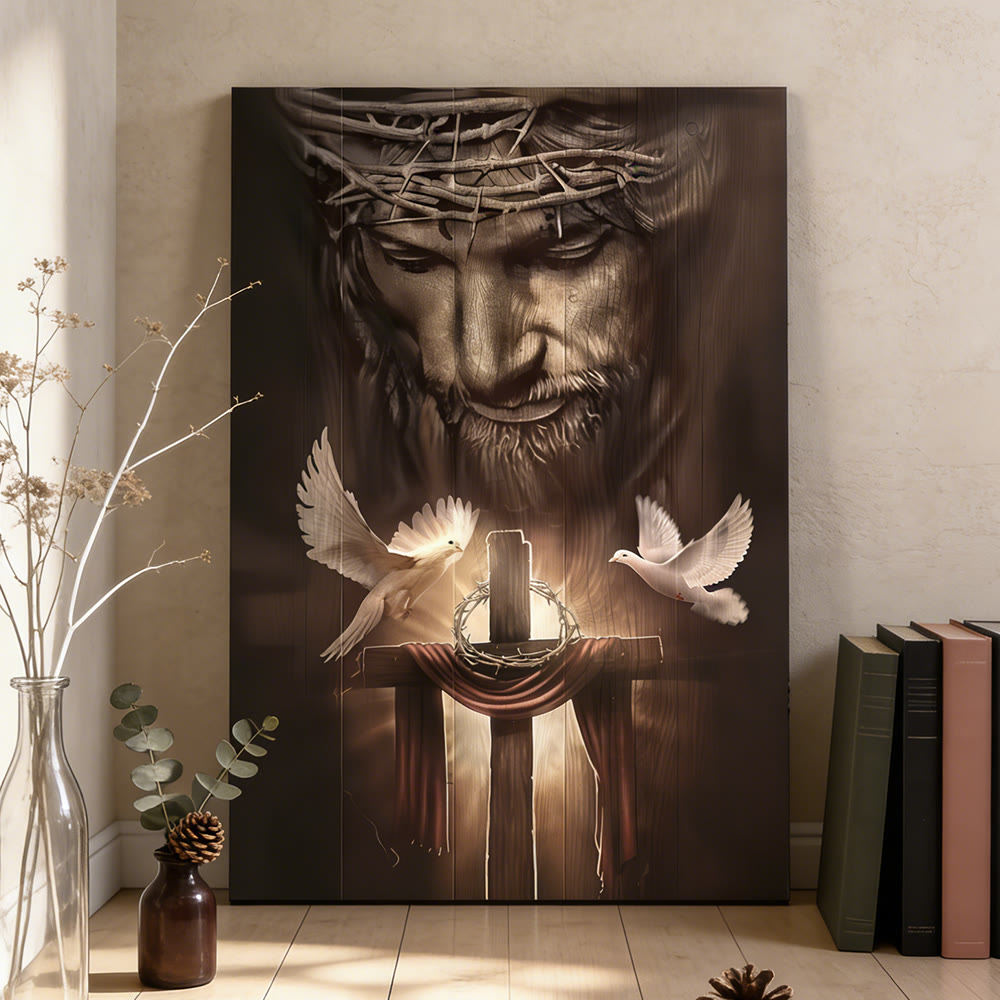 Christianartworkshop Stampa artistica da parete con sacrificio sacro e colomba: un simbolo di amore redentore e pace - image 3