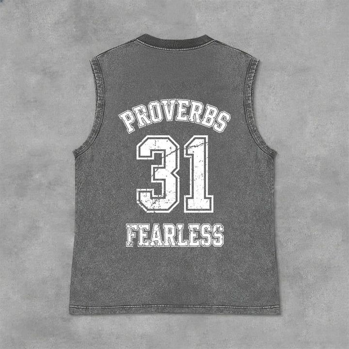Christianartworkshop Proverbi 31: Canotta unisex lavata Fearless Varsity - image 9
