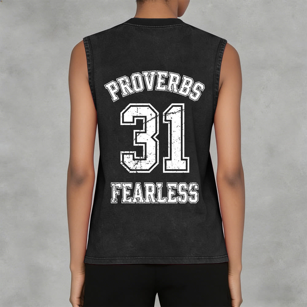 Christianartworkshop Proverbi 31: Canotta unisex lavata Fearless Varsity - image 27