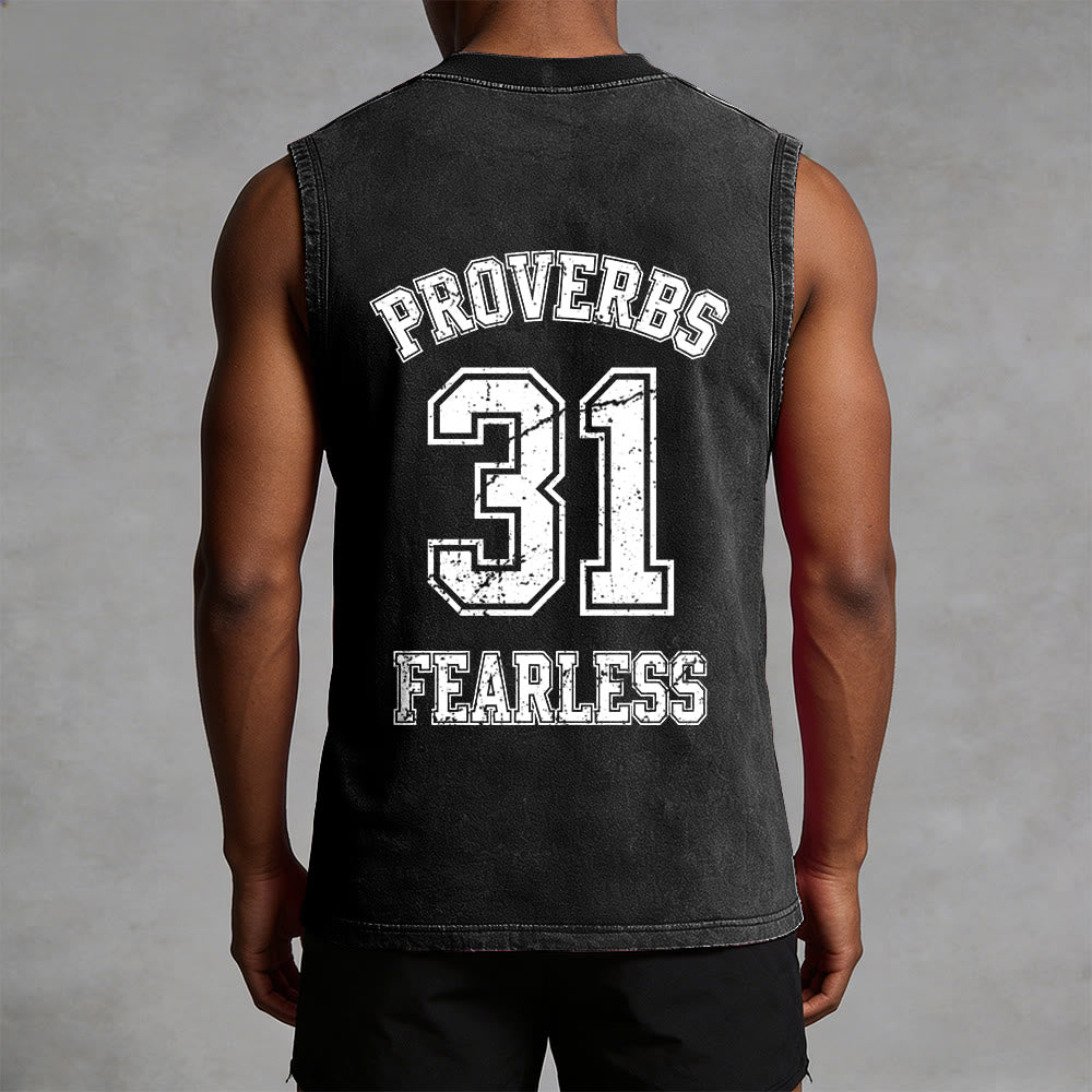 Christianartworkshop Proverbi 31: Canotta unisex lavata Fearless Varsity - image 25