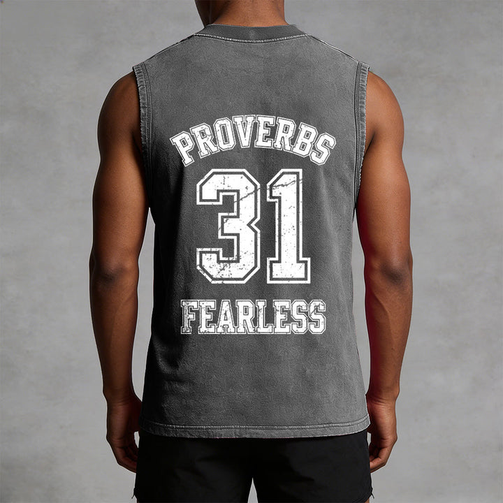 Christianartworkshop Proverbi 31: Canotta unisex lavata Fearless Varsity - image 11