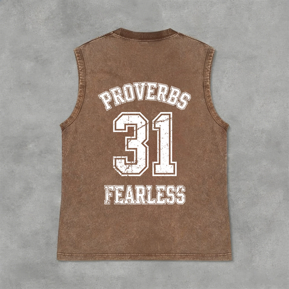 Christianartworkshop Proverbi 31: Canotta unisex lavata Fearless Varsity - image 16
