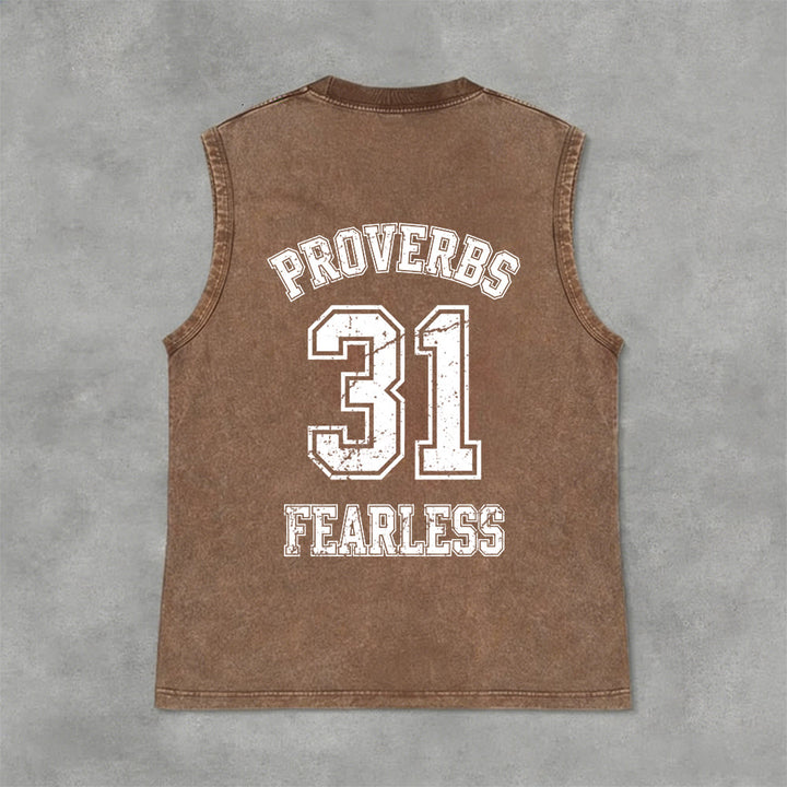 Christianartworkshop Proverbi 31: Canotta unisex lavata Fearless Varsity - image 16