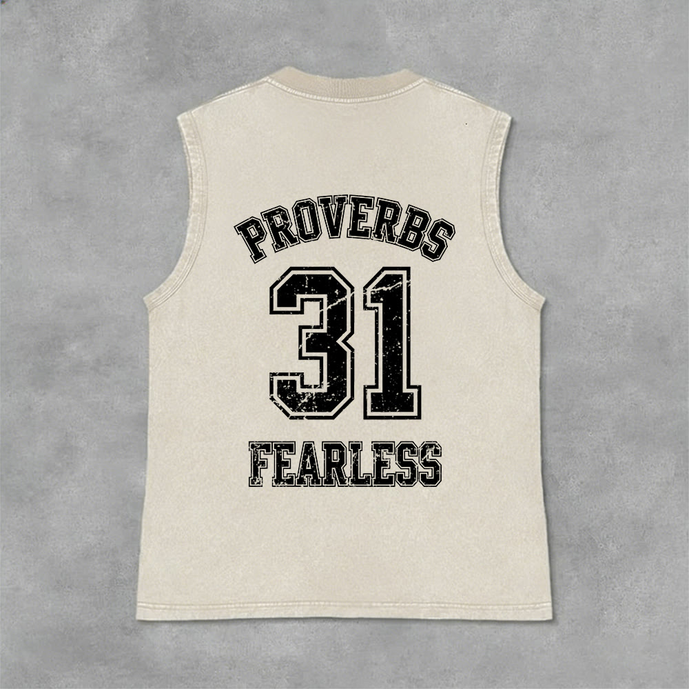 Christianartworkshop Proverbi 31: Canotta unisex lavata Fearless Varsity - image 30