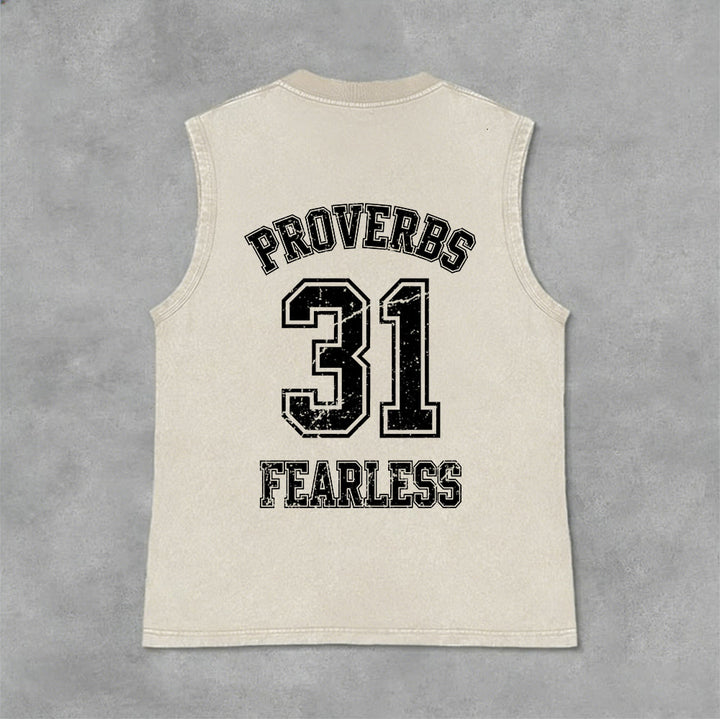 Christianartworkshop Proverbi 31: Canotta unisex lavata Fearless Varsity - image 30
