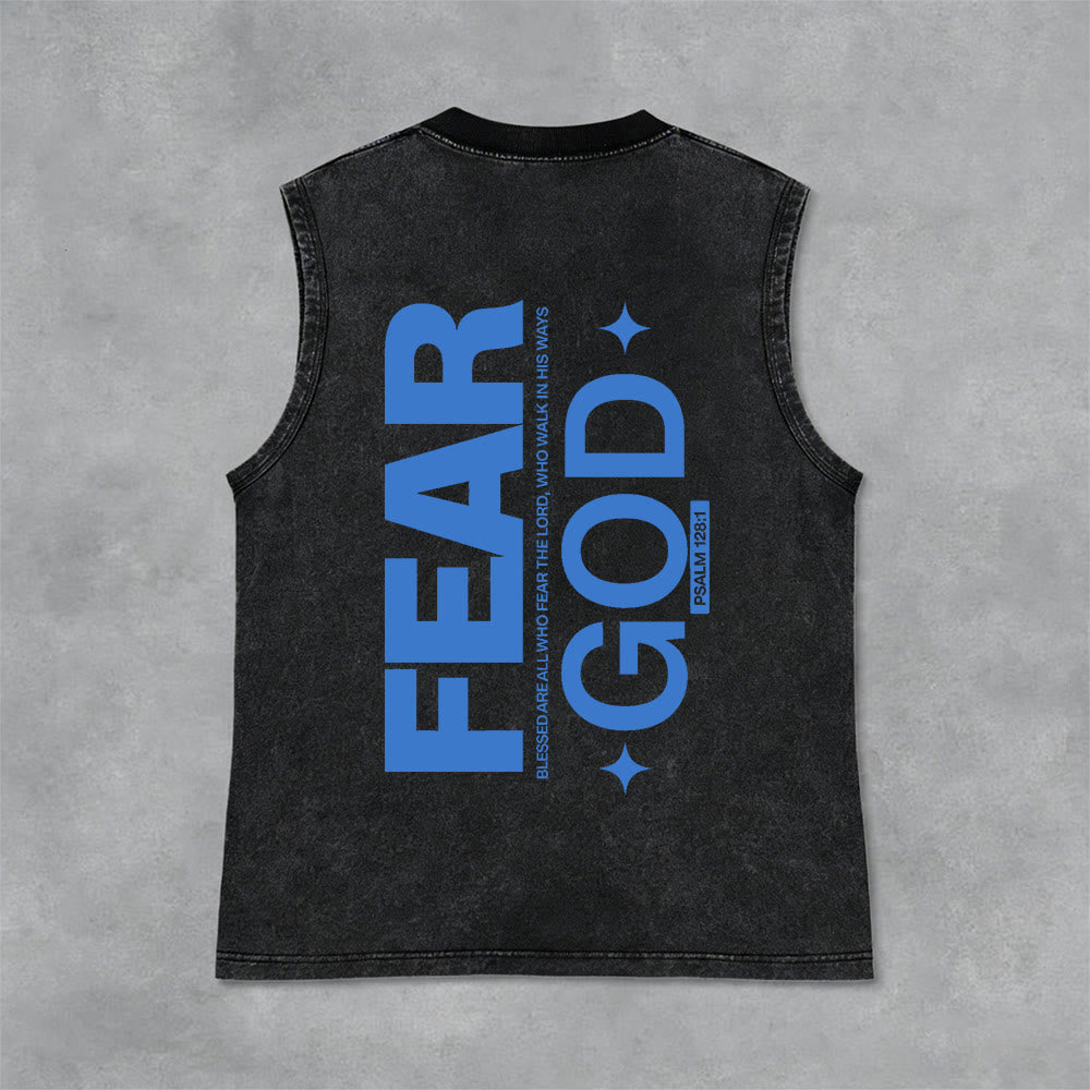 Christianartworkshop Temi Dio Salmo 128:1 Canotta unisex lavata - Nero - 2XL - image 12