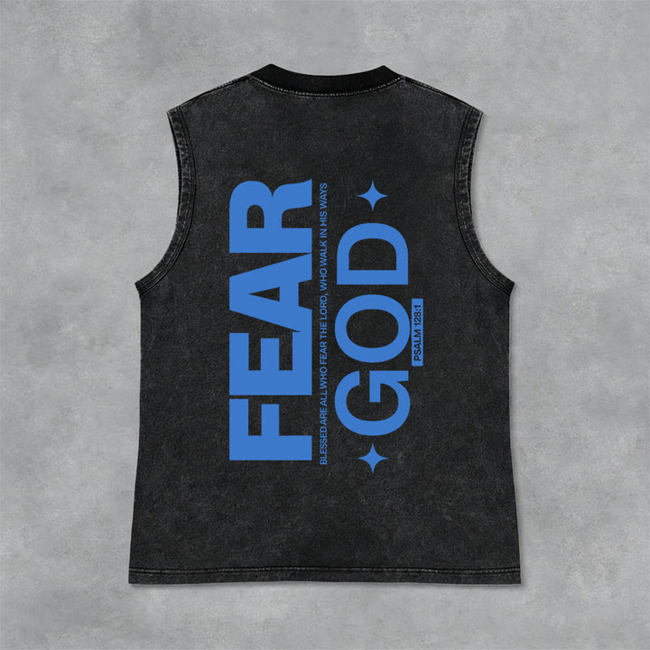 Christianartworkshop Temi Dio Salmo 128:1 Canotta unisex lavata - Nero - 2XL - image 12