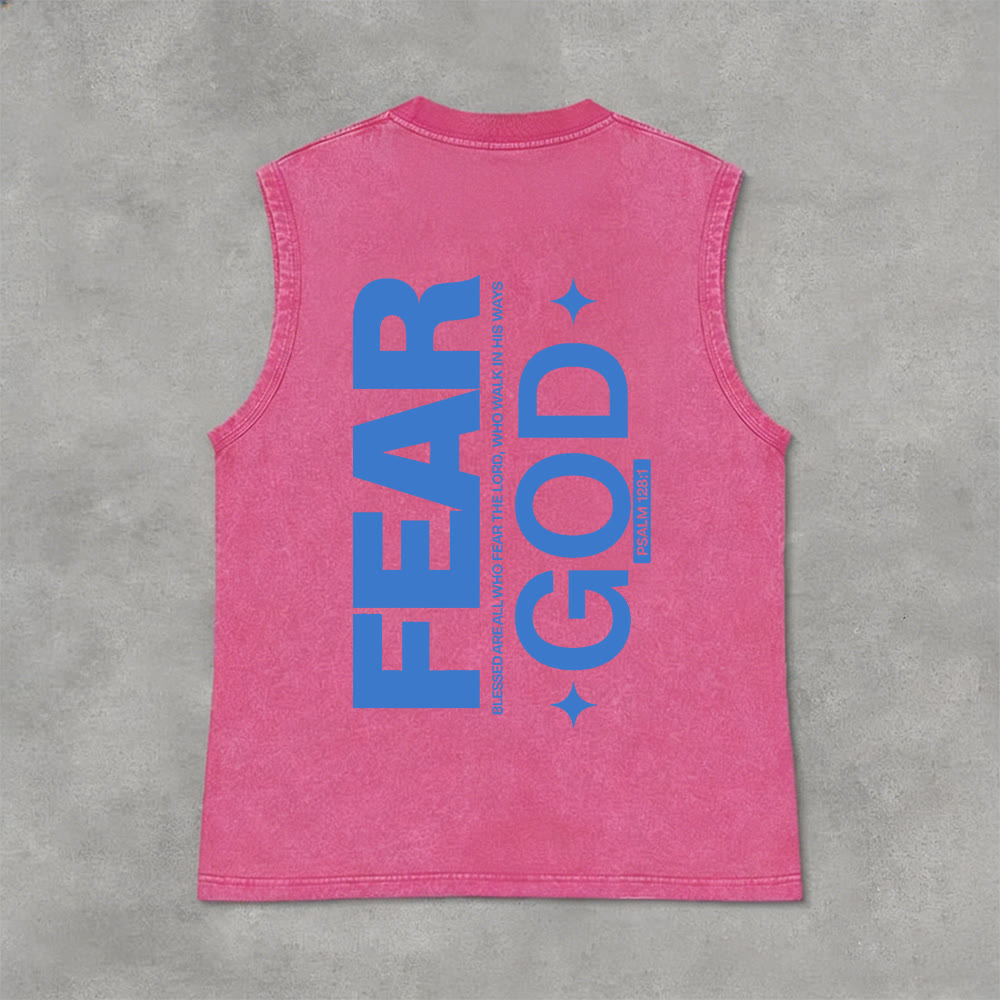 Christianartworkshop Temi Dio Salmo 128:1 Canotta unisex lavata - Rosa - 2XL - image 3