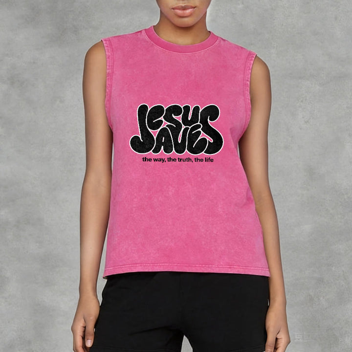 Canotta unisex retrò "Jesus Saves" Christianartworkshop - image 8