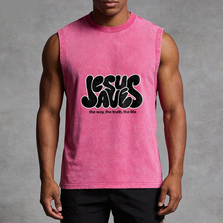 Canotta unisex retrò "Jesus Saves" Christianartworkshop - image 7