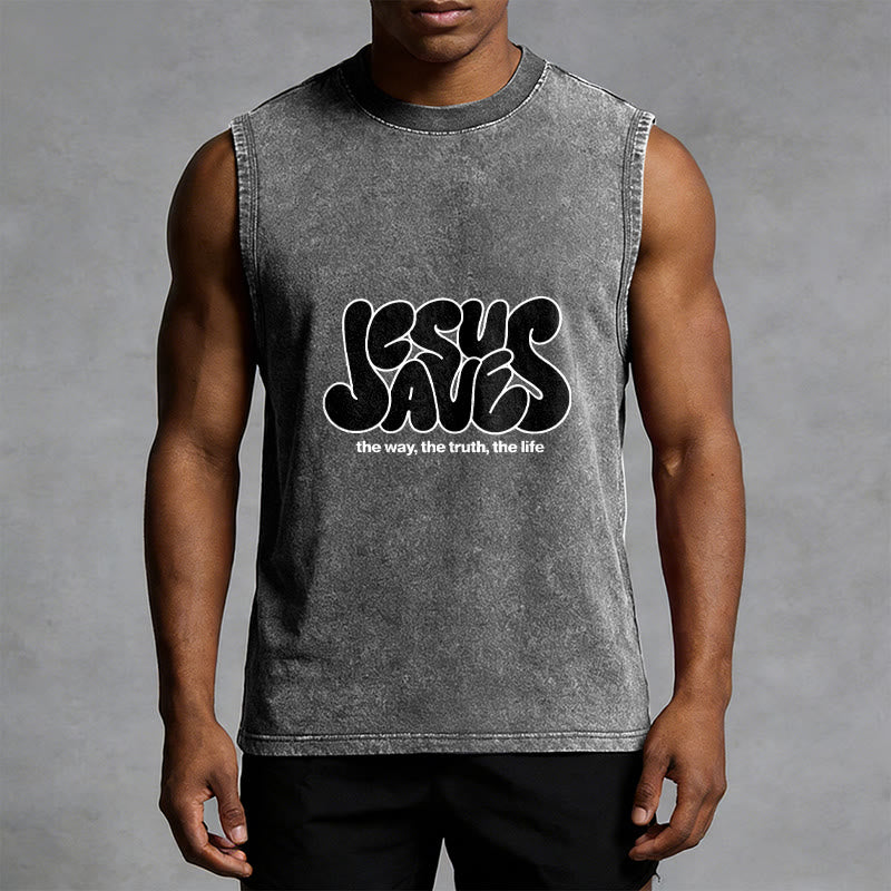 Canotta unisex retrò "Jesus Saves" Christianartworkshop - image 1