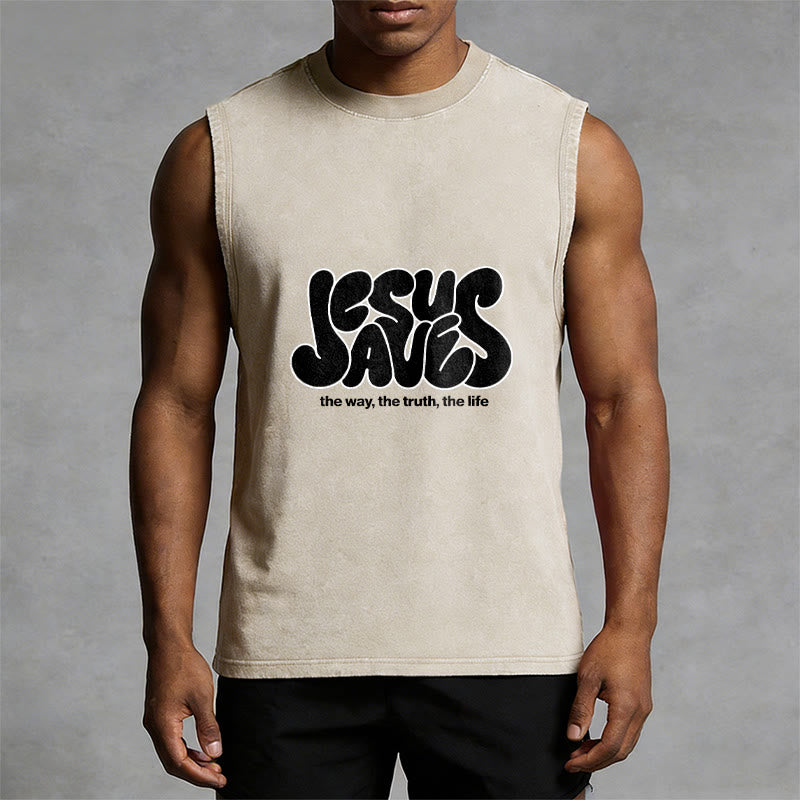 Canotta unisex retrò "Jesus Saves" Christianartworkshop - image 4