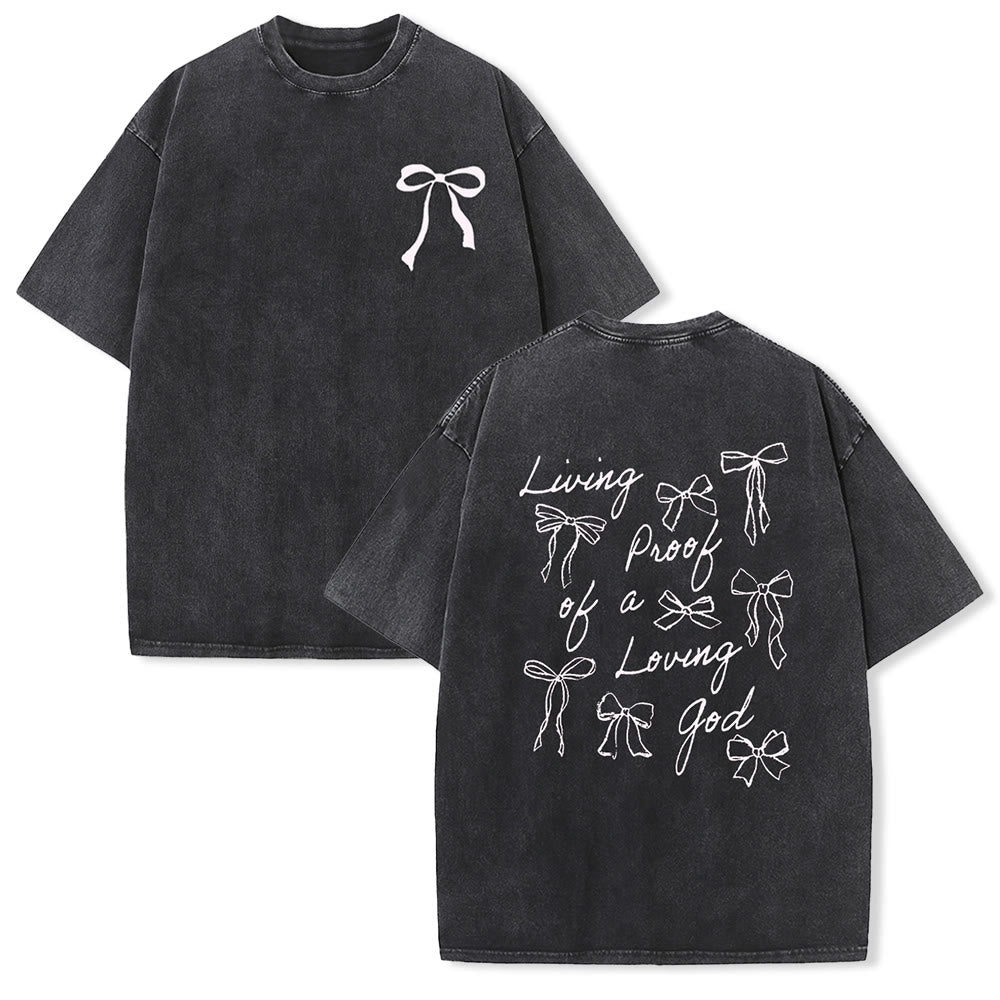 Christianartworkshop Maglietta unisex lavata "La prova vivente di un Dio amorevole" - Nero - 4XL - image 5