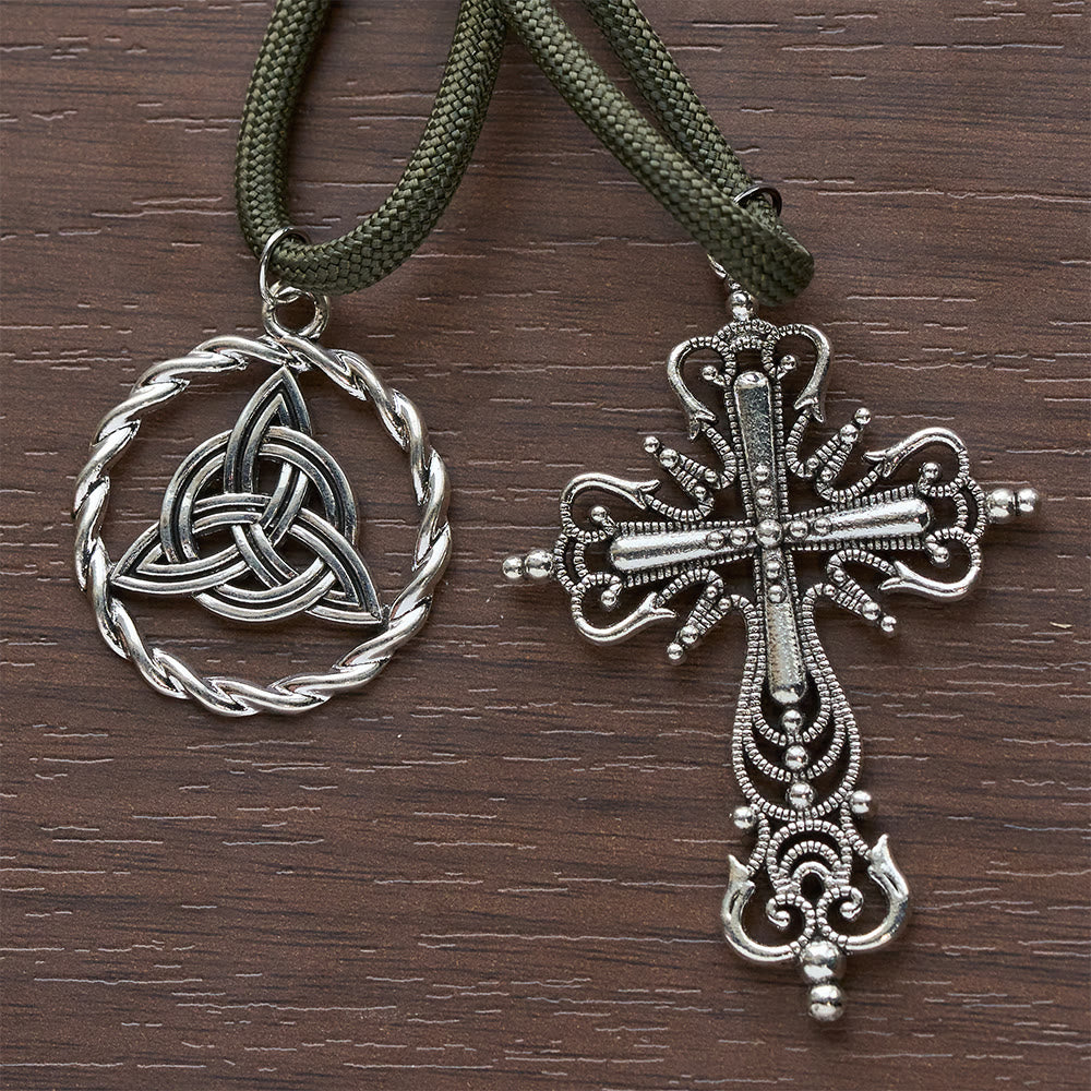 Christianartworkshop Rosario tascabile Irish Blessing Lucky Faith con nodo eterno, perline in legno bianco verde - image 14
