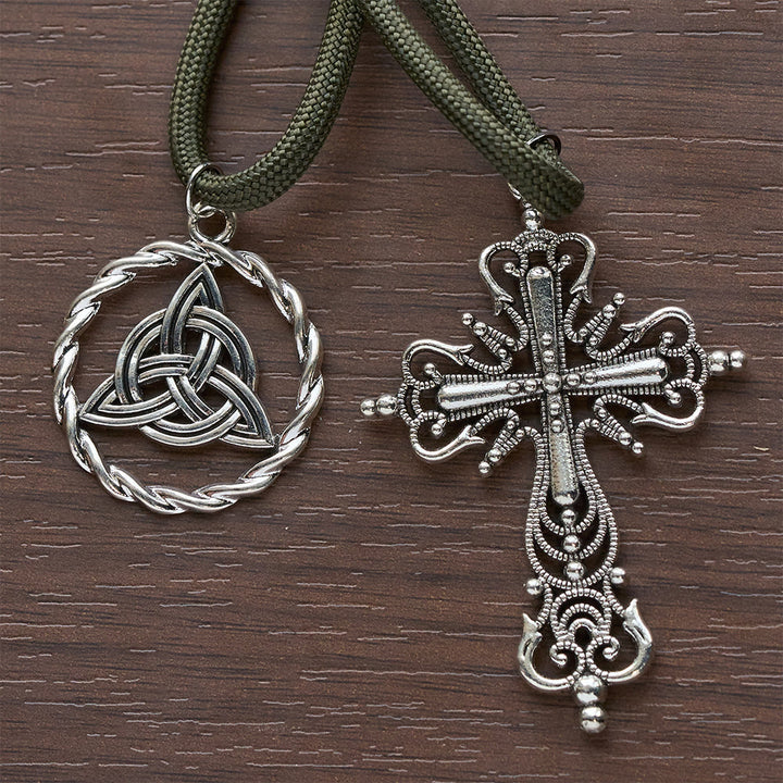 Christianartworkshop Rosario tascabile Irish Blessing Lucky Faith con nodo eterno, perline in legno bianco verde - image 14
