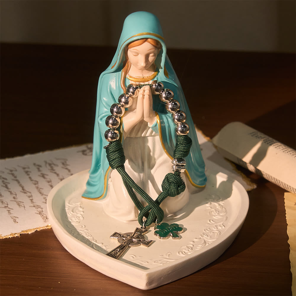 Christianartworkshop Rosario tascabile in paracord con benedizione irlandese e crocifisso celtico - image 7