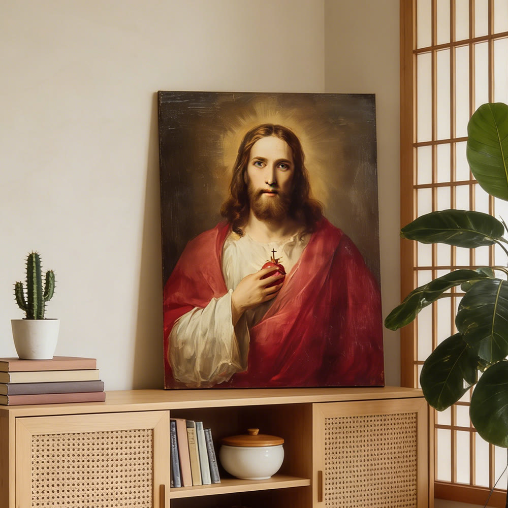 Christianartworkshop Stampa artistica da parete del Sacro Cuore di Gesù: un simbolo di amore divino e redenzione - image 3