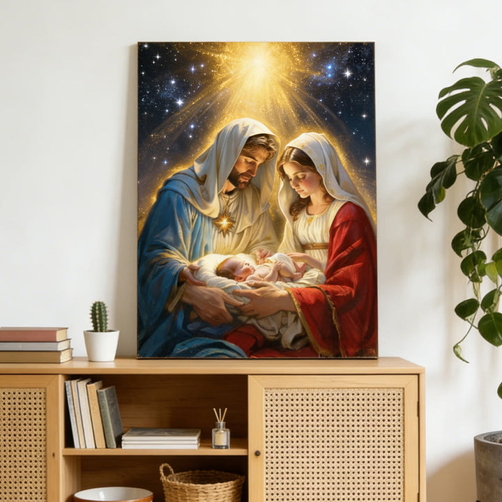 Christianartworkshop Stampa artistica da parete con stella della Natività della Sacra Famiglia: un simbolo di speranza divina e di pace - image 3