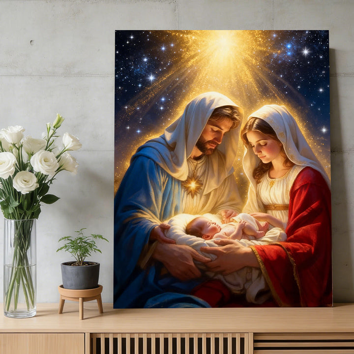 Christianartworkshop Stampa artistica da parete con stella della Natività della Sacra Famiglia: un simbolo di speranza divina e di pace - image 4