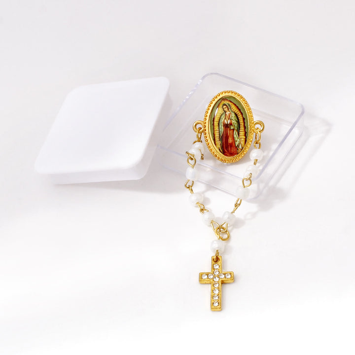 Christianartworkshop Mini spilla del rosario di Nostra Signora di Guadalupe: simbolo di protezione materna - Nostra Signora - image 0