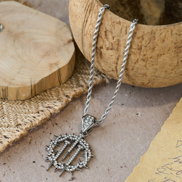 Christianartworkshop Collana con catena di corda e corona di spine e chiodi: simbolo di sacrificio redentore - image 6