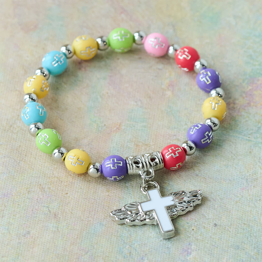 Christianartworkshop Bracciale con ciondolo a forma di croce alata: una preghiera visiva di devozione e connessione - Multicolore - image 7