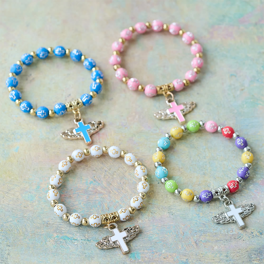 Christianartworkshop Bracciale con ciondolo a forma di croce alata: una preghiera visiva di devozione e connessione - image 1