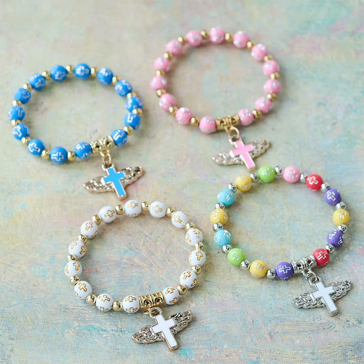Christianartworkshop Bracciale con ciondolo a forma di croce alata: una preghiera visiva di devozione e connessione - image 1