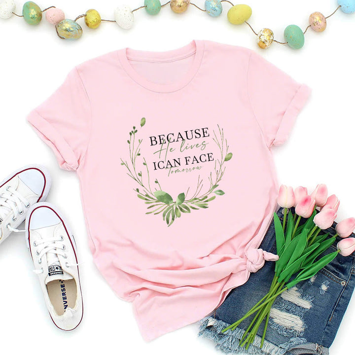 Christianartworkshop Perché vive la ghirlanda verde Premium T-shirt - Rosa - 2XL - image 7
