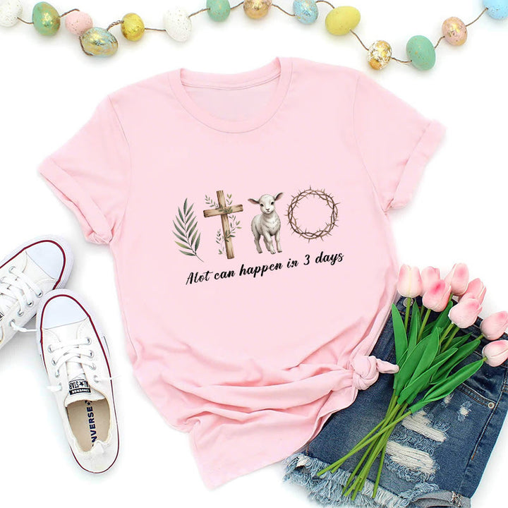 Christianartworkshop Maglietta Premium Three Days Resurrection - Rosa - 2XL - image 8