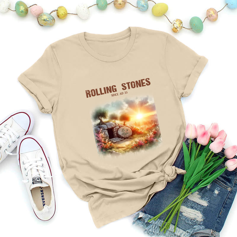 Christianartworkshop Maglietta dei Rolling Stones ispirata alla fede - Beige - 2XL - image 1